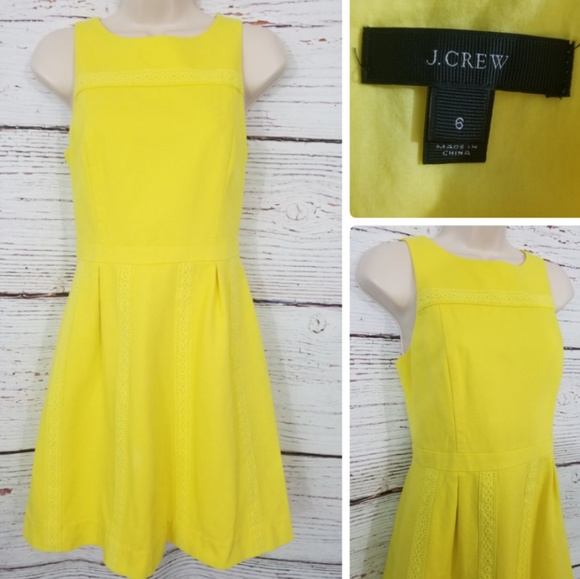 J. Crew Dresses & Skirts - J. Crew Yellow Fit & Flare Dress
